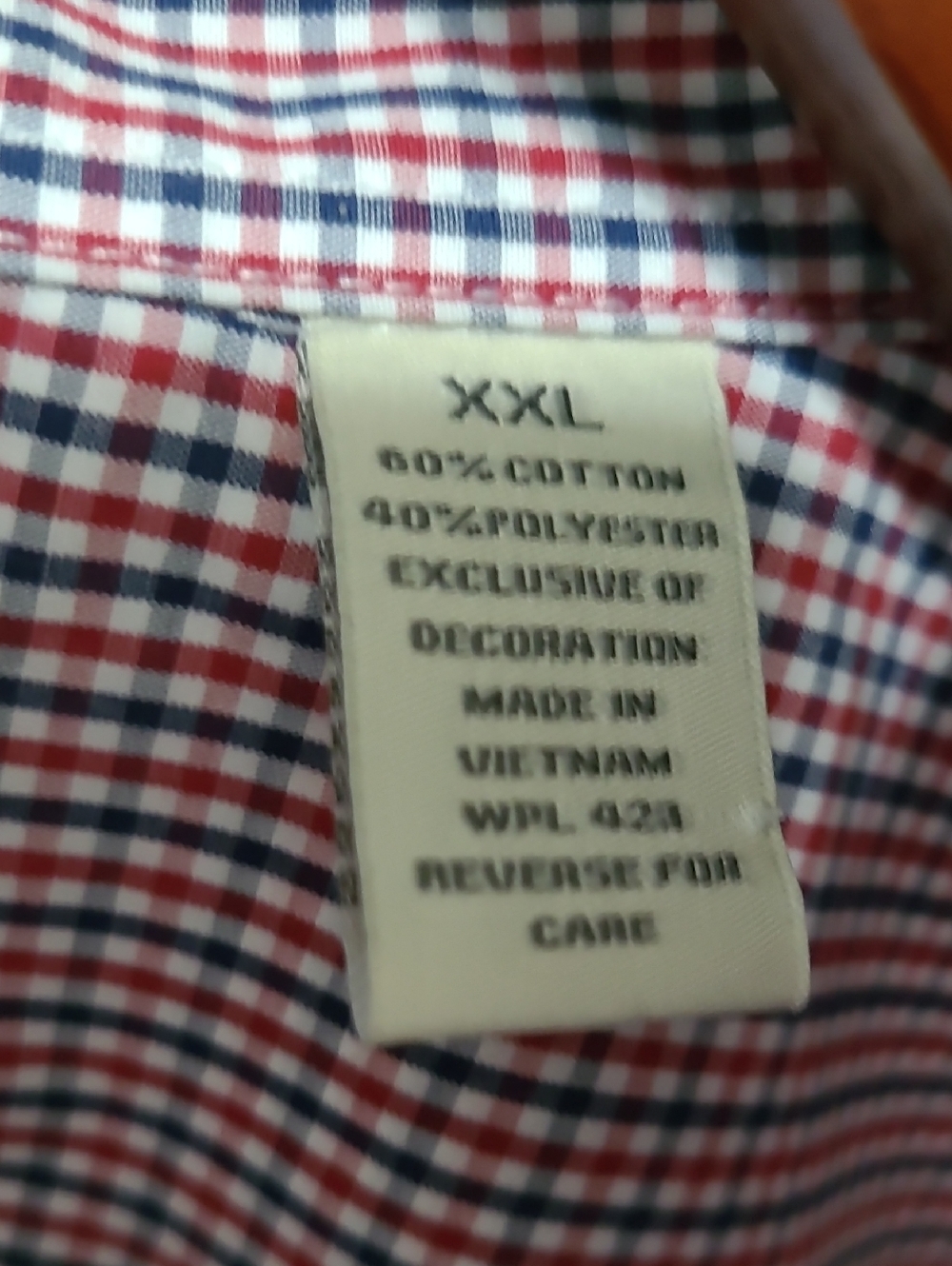 Men's Dockers Red and Blue Button-Down Shirt - Picture 4 of 8